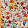 Précommande Avril - Fleurs brodée Fond gris pâle
