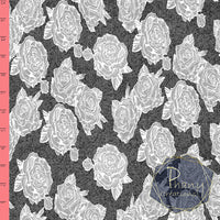 White Floral Woolen