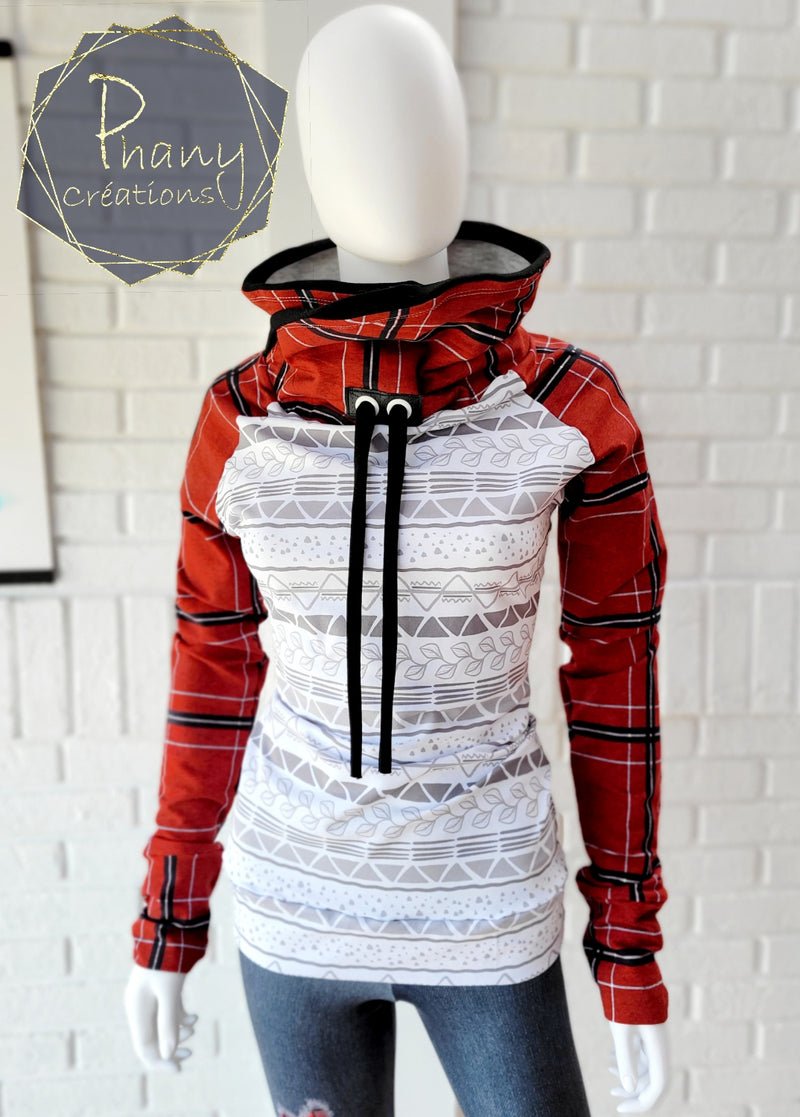 Red mottled checks