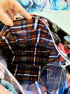 Plaid bleu/orange
