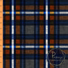 Plaid bleu/orange