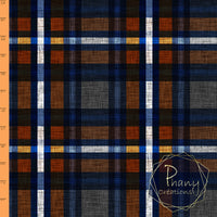 Plaid bleu/orange