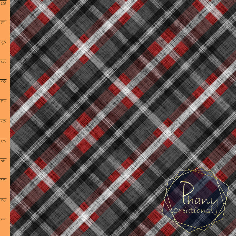Red Diagonal Plaid